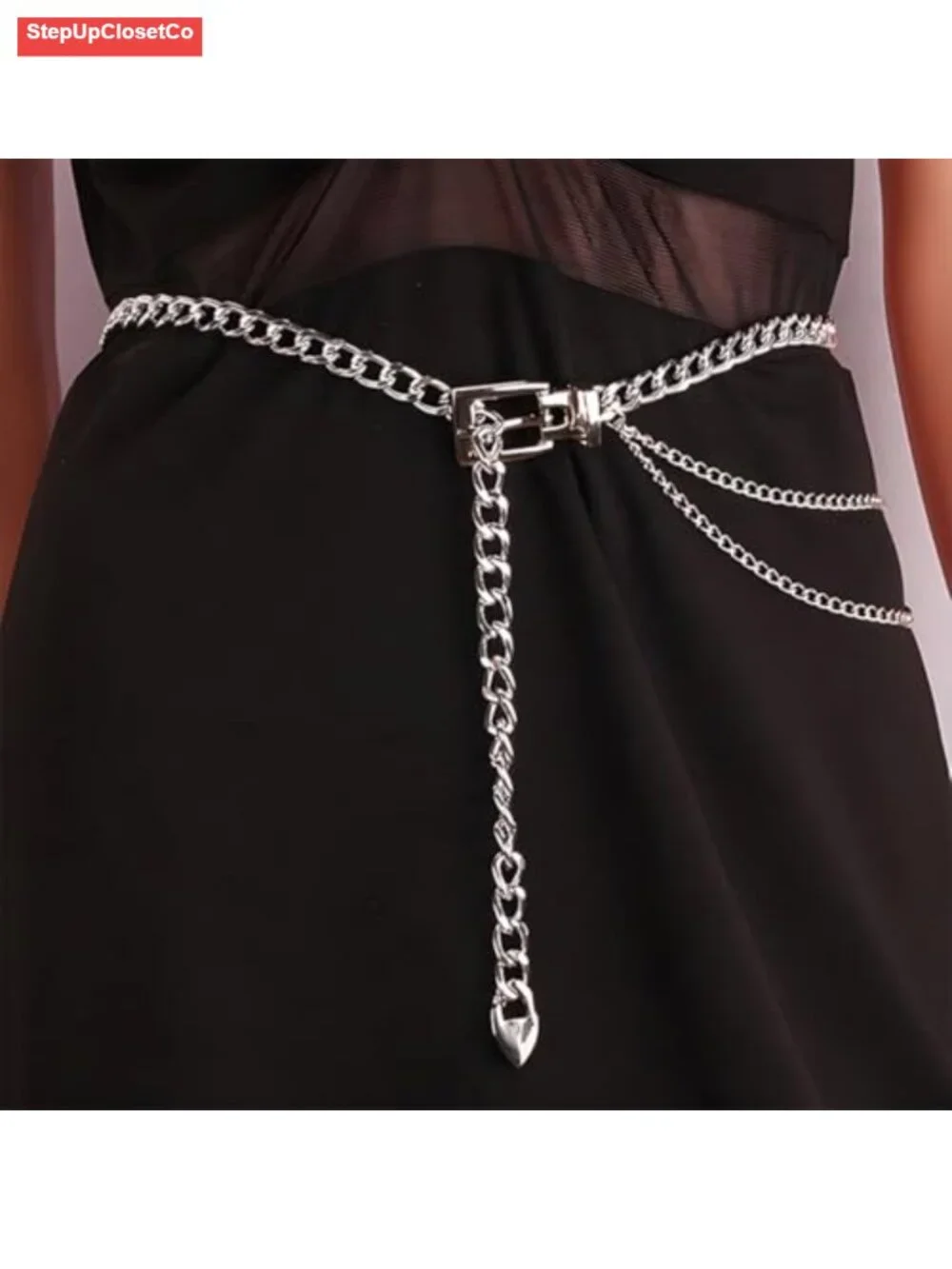 2 Pcs Multilayer Punk Waist Chain Belt Adjustable Alloy Belly Body Jewelry for